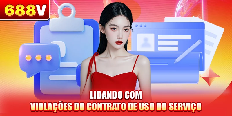 Lidando com violações do contrato de uso do serviço